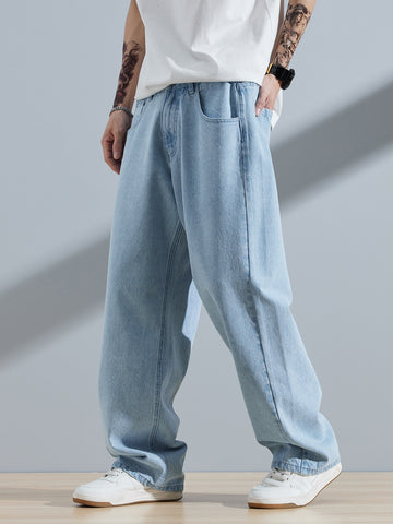 Men's Loose-Fit Jeans With Slant Pockets