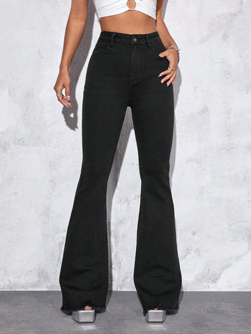 Flare Leg Jeans Without Belt