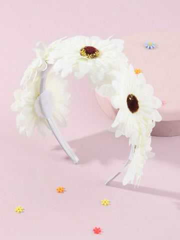 1pc Colorful Sunflower Hairband For Girls Daily Decoration