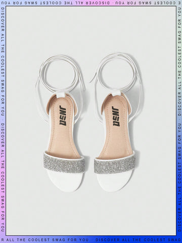 Girls Glitter Detail Strappy Sandals