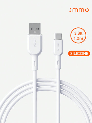 Cable Type-C,Silicone USB A To Type C Fast Charging Data Cable,Silicone Ultra Soft Power Fast Charge 3.3FT/1M