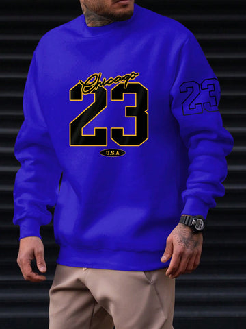 Men Letter Graphic Thermal Lined Sweatshirt