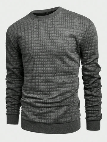 Men's Round Neck Long Sleeve Slim Fit Sweatshirt