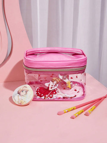 Pink Transparent Makeup Bag