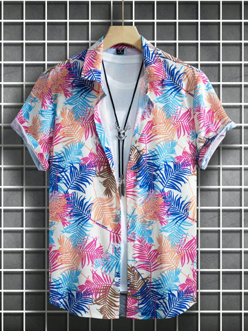Men's Vacation Style All-Over Print Short Sleeve Shirt