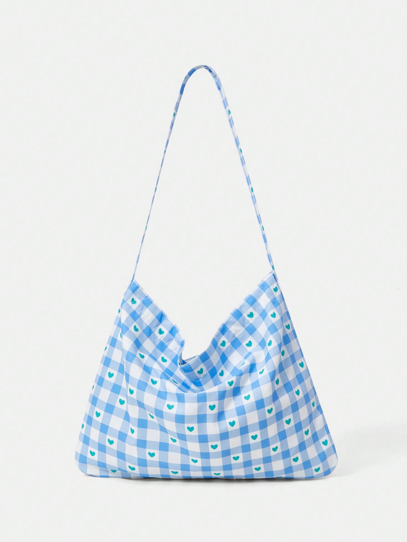 Women'S Blue Plaid Shoulder Bag