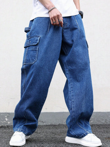 Men's Loose Fit Cargo Jeans