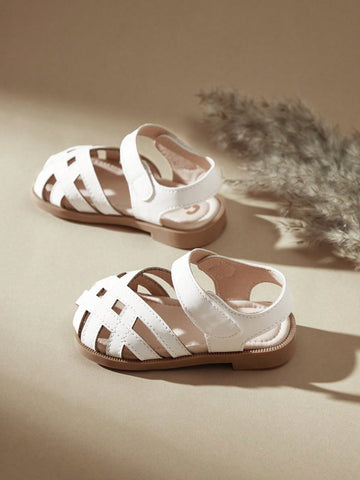 1pair Cute & Versatile Princess Style Baby Soft Flat Sandals For Summer
