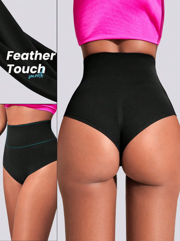 Solid Color High Waist Sports Thong