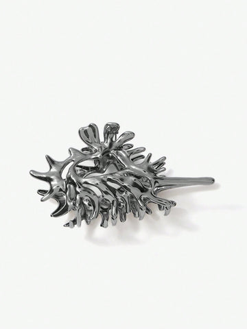 1pc Boho Style Metal Hair Claw With Unique Shape And Texture, Suitable For Casual Occasions Street