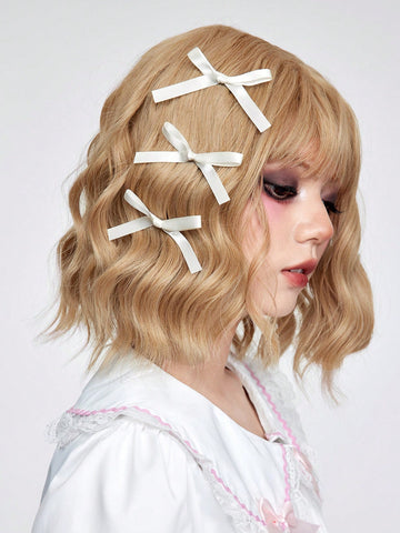 6pcs Ballet Style Cute Lolita Princess Hair Accessories Bowknot Hair Clip