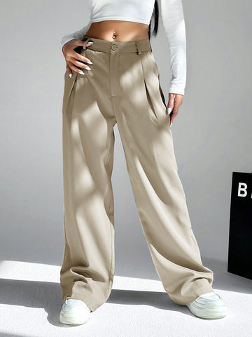 Women Loose Straight Suit Pants
