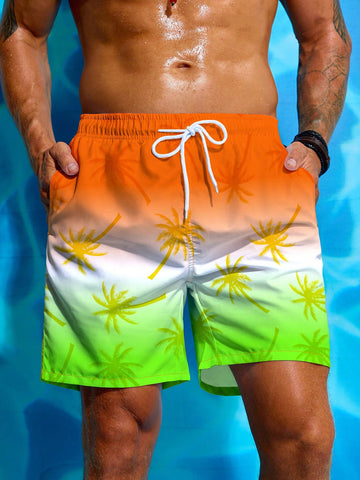 Men's Printed Simple Casual Beach Shorts