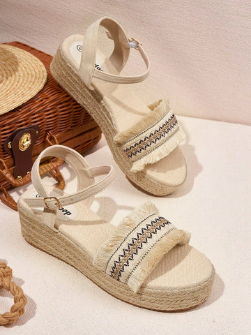 Women's Bohemian Vacation Style Wedge Heel Platform Sandals