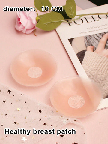 Plus Size Round Invisible Anti-Convex Point Women Summer Wedding Evening Dress Special Anti-Slip Traceless Reusable Lightweight Silicone Nipple Covers