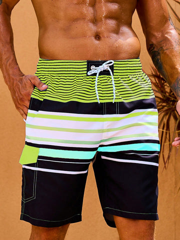 Men's Striped Beach Shorts