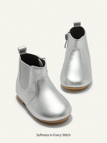 Cute & Fun Fashionable Unisex Baby Comfortable Anti-slip Short Boots, Flat Chelsea Boots
