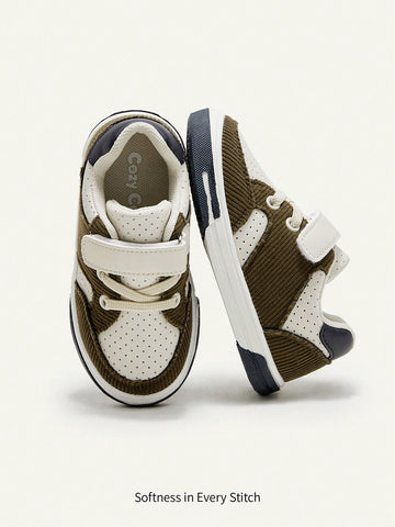 Fashionable And Comfortable Infant Sports Shoes For Spring And Summer With Corduroy Splice And Breathable Material