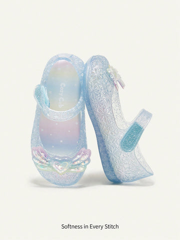 Fashionable Cute Princess Style Baby Flat Shoes With Crystal Decoration