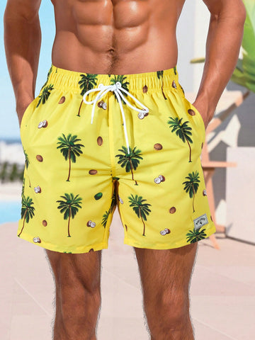 Men Fashionable Loose Fit Casual Beach Vacation Printed Shorts