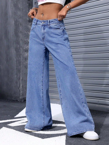 Women Casual Flare Jeans For Daily Wear