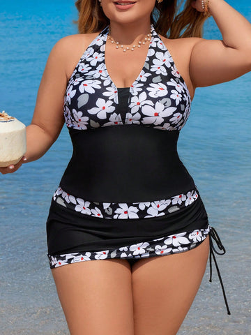 Plus Size Women Fashionable Summer Beach Sleeveless Bikini