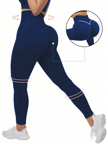 Women's High Waisted Seamless Stretchy Sports Leggings