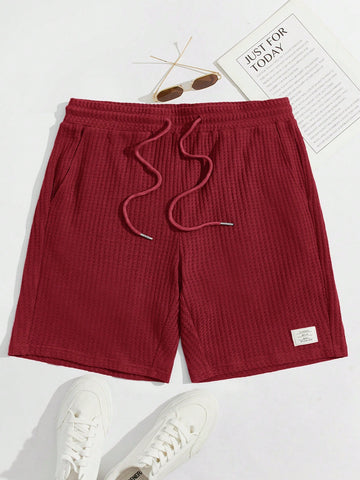 Men Fashionable Summer Knitted Casual Shorts With Vertical Stripes
