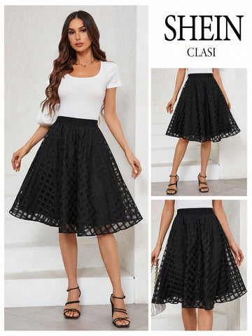 Plaid Texture A-Line Skirt