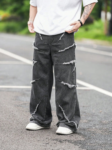 Men's Fashionable Brushed Design Everyday Jeans
