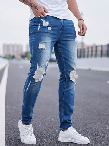 Men Ripped Skinny Jeans