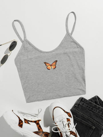 Butterfly Print Cami Top