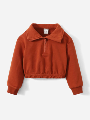 Baby Girl Half Zip Sweatshirt