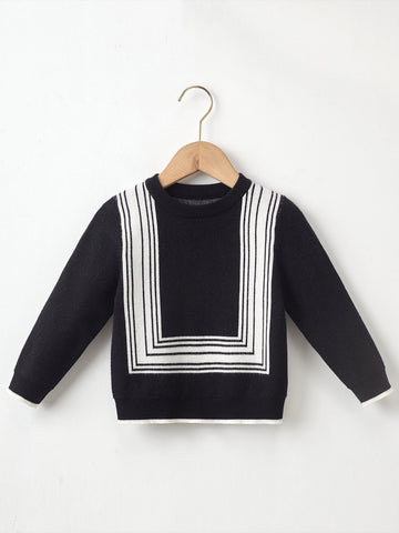 Toddler Boys Striped Pattern Sweater