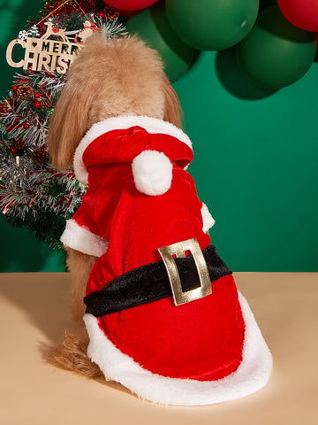 Christmas 1pc Santa Claus Design Pet Costume