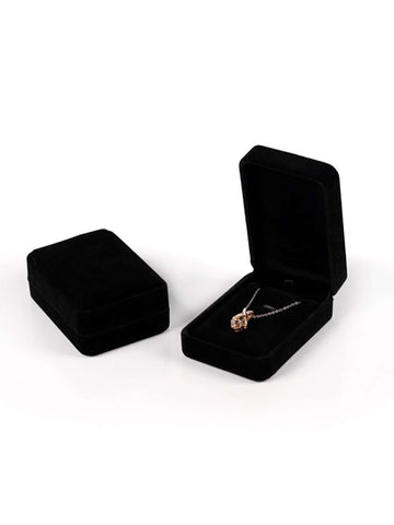 1pc Plain Jewelry Storage Box, Black Necklace Box For Home