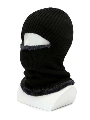 1pc Men's Black Knitted Beret Hat With Lining Suitable For Autumn/Winter, Warm, Daily Wear, Outdoor Activities