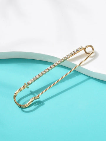 1pc Glamorous Safety Pin Design Brooch For Women For Clothes Decoration