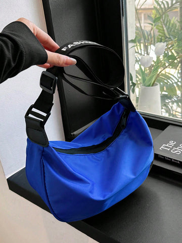 Medium Hobo Bag Blue Nylon