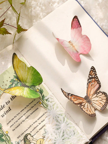 60pcs Butterfly Design Sticky Note, Creative Multi-purpose Easy To Post Writable Sticky Note For School Student, Office