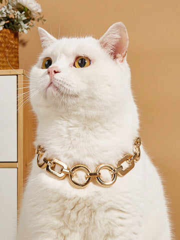 1pc Chain Design Pet Necklace For Dog And Cat For Decoration