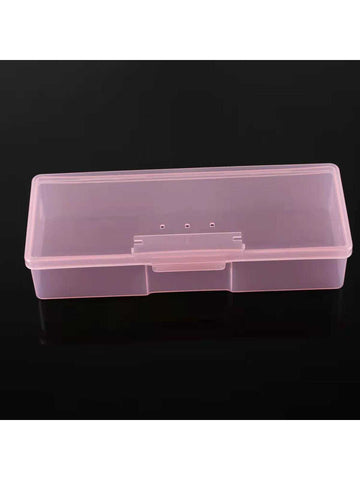 1pc Clear Pencil Box, Simple Plastic Clear Pencil Box For School Student