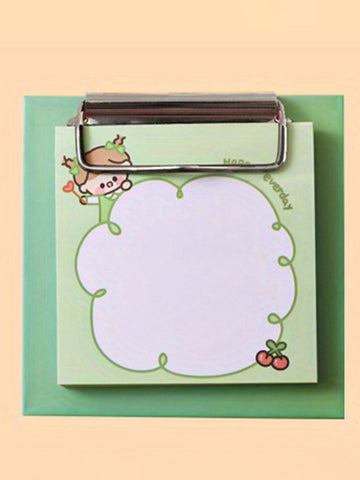 1pc Cartoon Graphic Memo Pad With Sticky Notebook