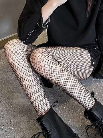Solid Fishnet Tights