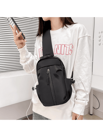 New Unisex Style Drawstring Waist Bag Crossbody Bag Sling Bag For Back To School College Bag For University Students