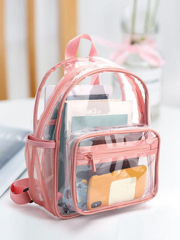Pink Fashion Transparent Classic Backpack