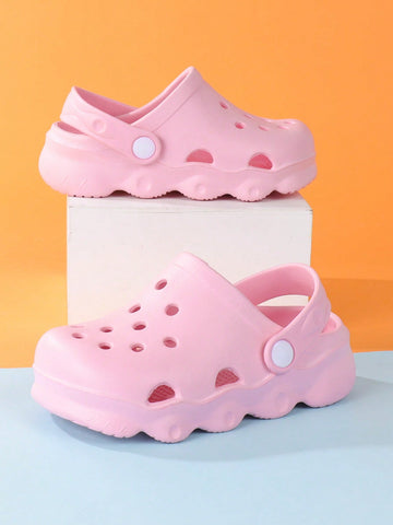 Kids Hollow Out Sweet & Cute Vented Clogs For Indoor & Outdoor