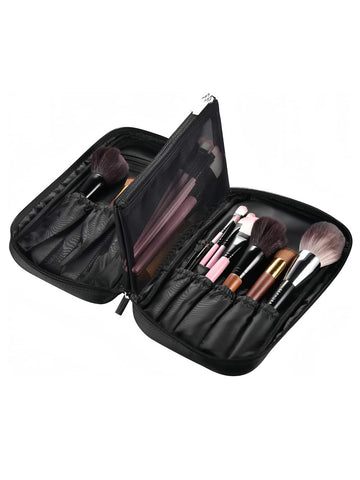1 Makeup brush bag, portable porous makeup brush holder, makeup bag cosmetics storage, bag detachable storage bag, for travelers suitable for makeup brushes, makeup tools storage
