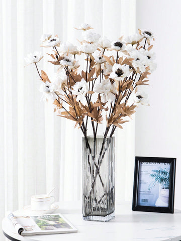 1 artificial flower, anemone, with 6 flowers, 80cm long, modern simple Nordic style, suitable for home decoration