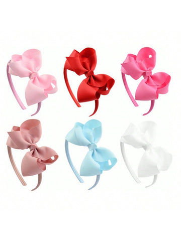 6pcs 6 Colors (2-color, 6 Colors) Bubble Flower Hair Clip For Girls & Kids, Butterfly Bow Hairband, Hair Accessories For Girls, 4 Inches, All Seasons, Suitable For Daily Use.